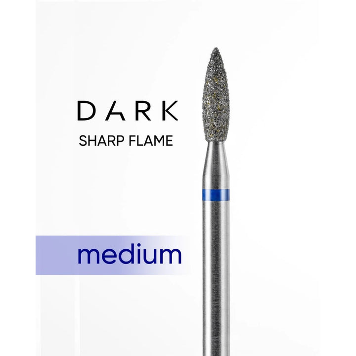 DARK Diamantová frézka Sharp Flame 2,3x8 mm (modrá, střední)
