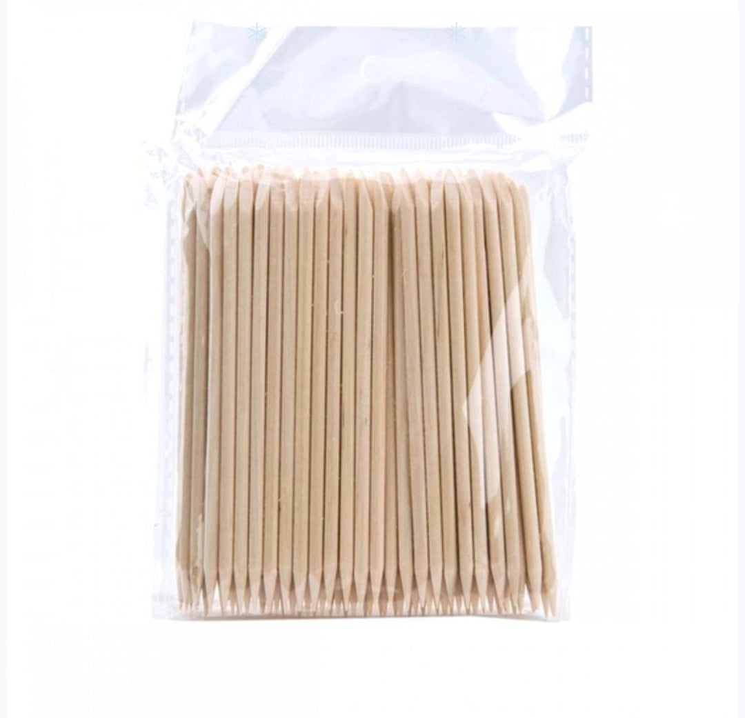 Oranžové dřívko na manikúru (100 ks)