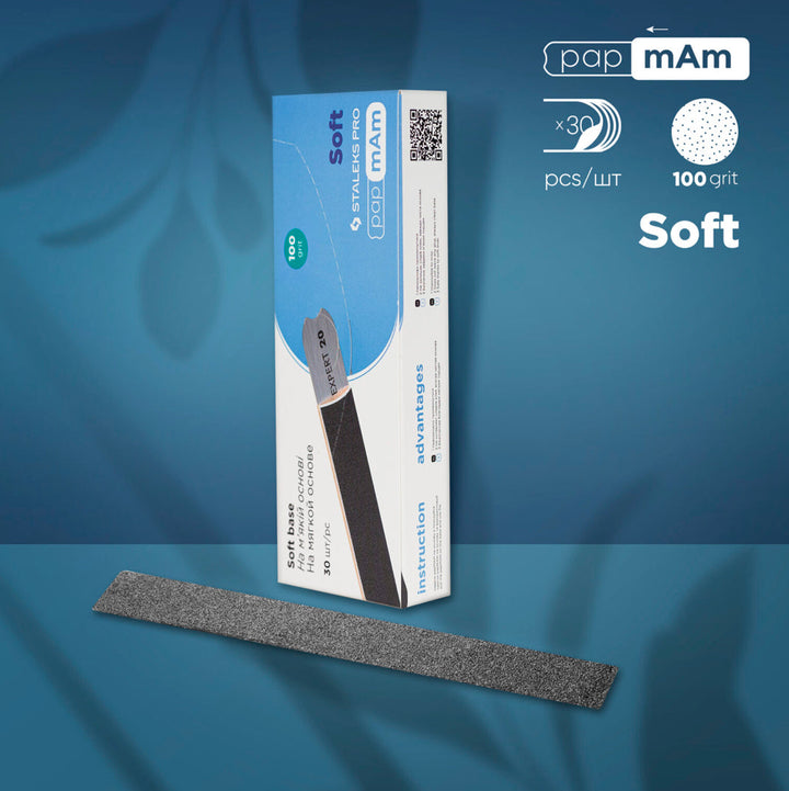 Jednorázové pilníky papmAm (měkká základna) Staleks Pro Expert 20, 100 grit (30 ks) DFCE-20-100