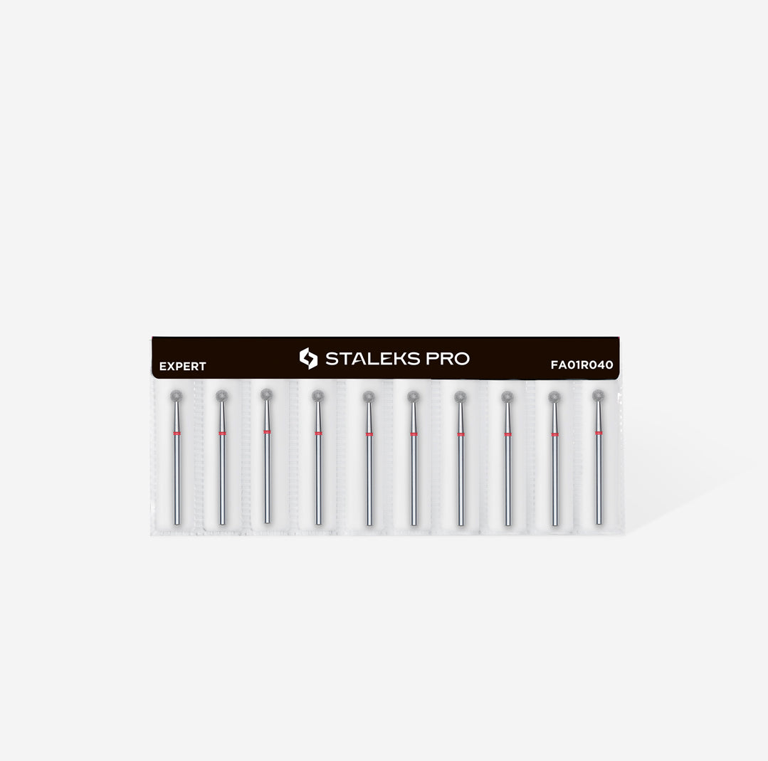 Diamantový nástavec „ball“, červený, průměr hlavy 4 mm FA01R040