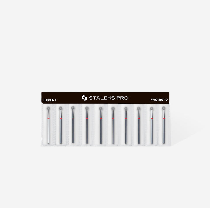 Diamantový nástavec „ball“, červený, průměr hlavy 4 mm FA01R040