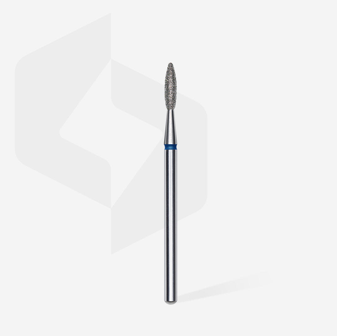 Diamantový nástavec „flame“, modrý, průměr hlavy 2,1 mm / pracovní část 8 mm FA10B021/8