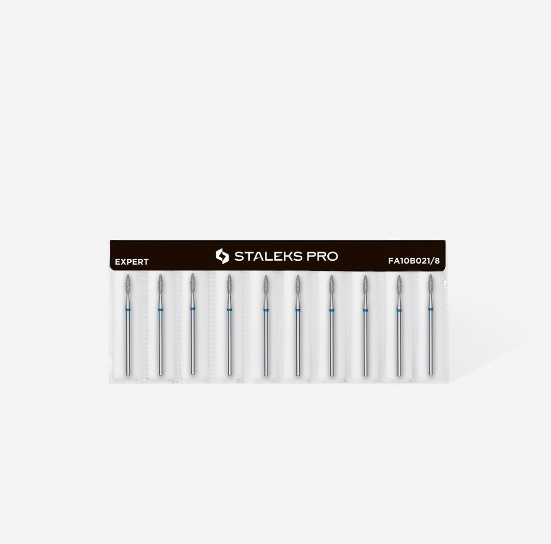 Diamantový nástavec „flame“, modrý, průměr hlavy 2,1 mm / pracovní část 8 mm FA10B021/8