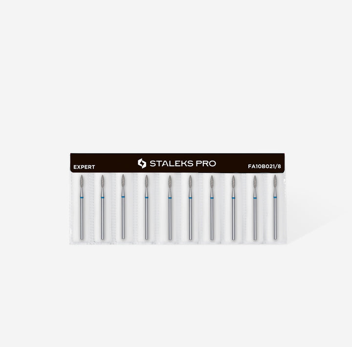 Diamantový nástavec „flame“, modrý, průměr hlavy 2,1 mm / pracovní část 8 mm FA10B021/8