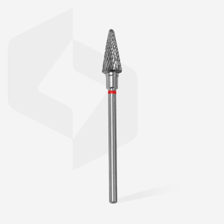 Karbidový nástavec „cone“, červený, průměr 6 mm / pracovní část 14 mm FT71R060/14