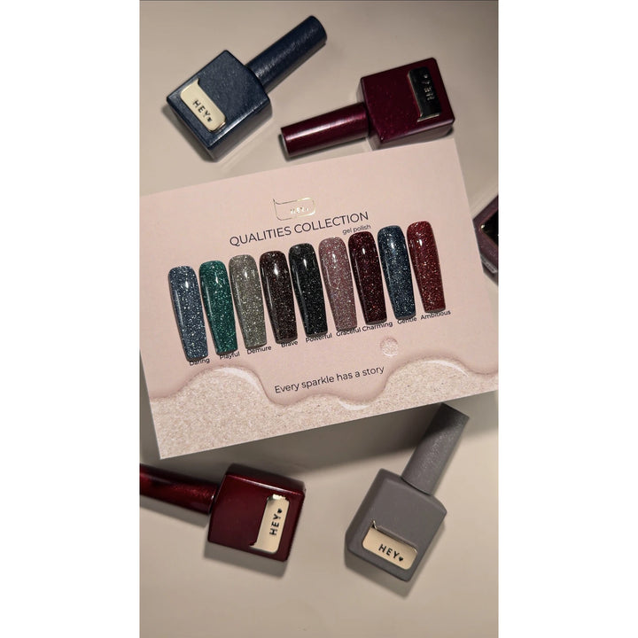 HEYLOVE Reflexní Gel lak Ambitious, 15 ml, červený