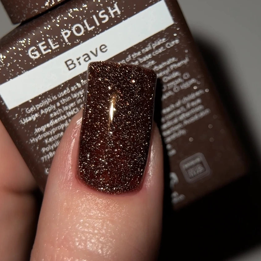 HEYLOVE Рефлексний Гель-лак Brave, 15 мл, темно-коричневий