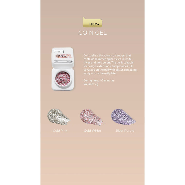 HEYLOVE Coin Gel Zlatobílý, 5 g
