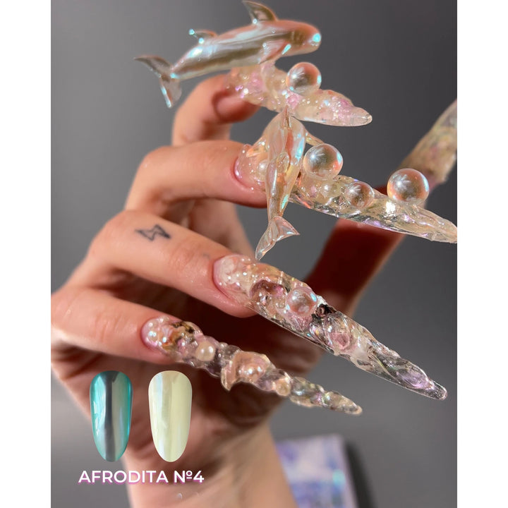LUNAmoon Afrodita Sada nail powder prášků, 6 ks