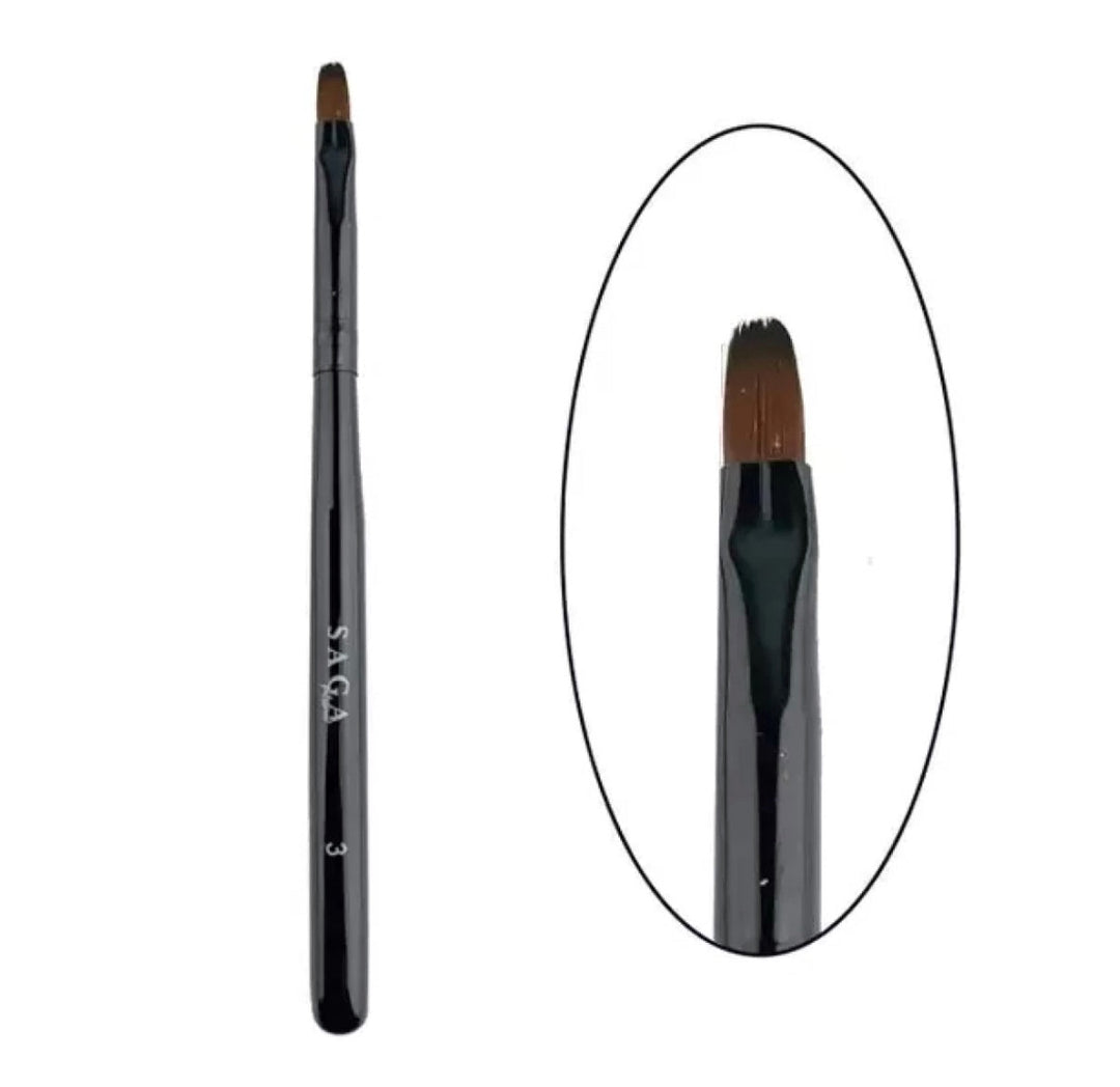 SAGA profesionální gelový štětec č. 3, oválný