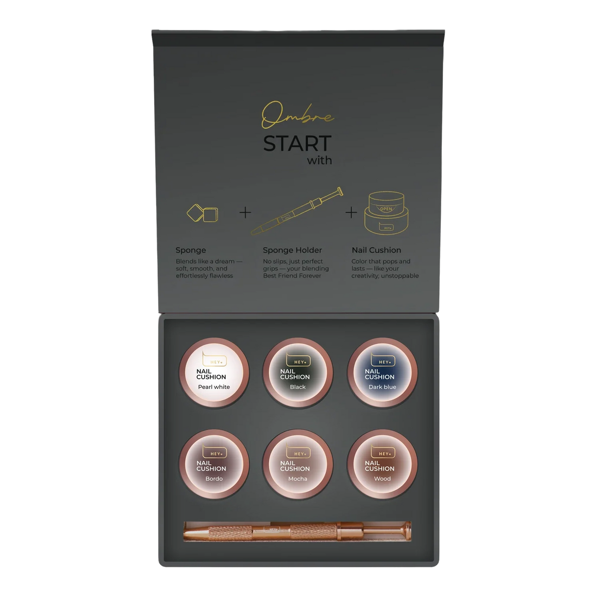 HEYLOVE Nail Cushion Set Graphite 6 x 2 g – sada