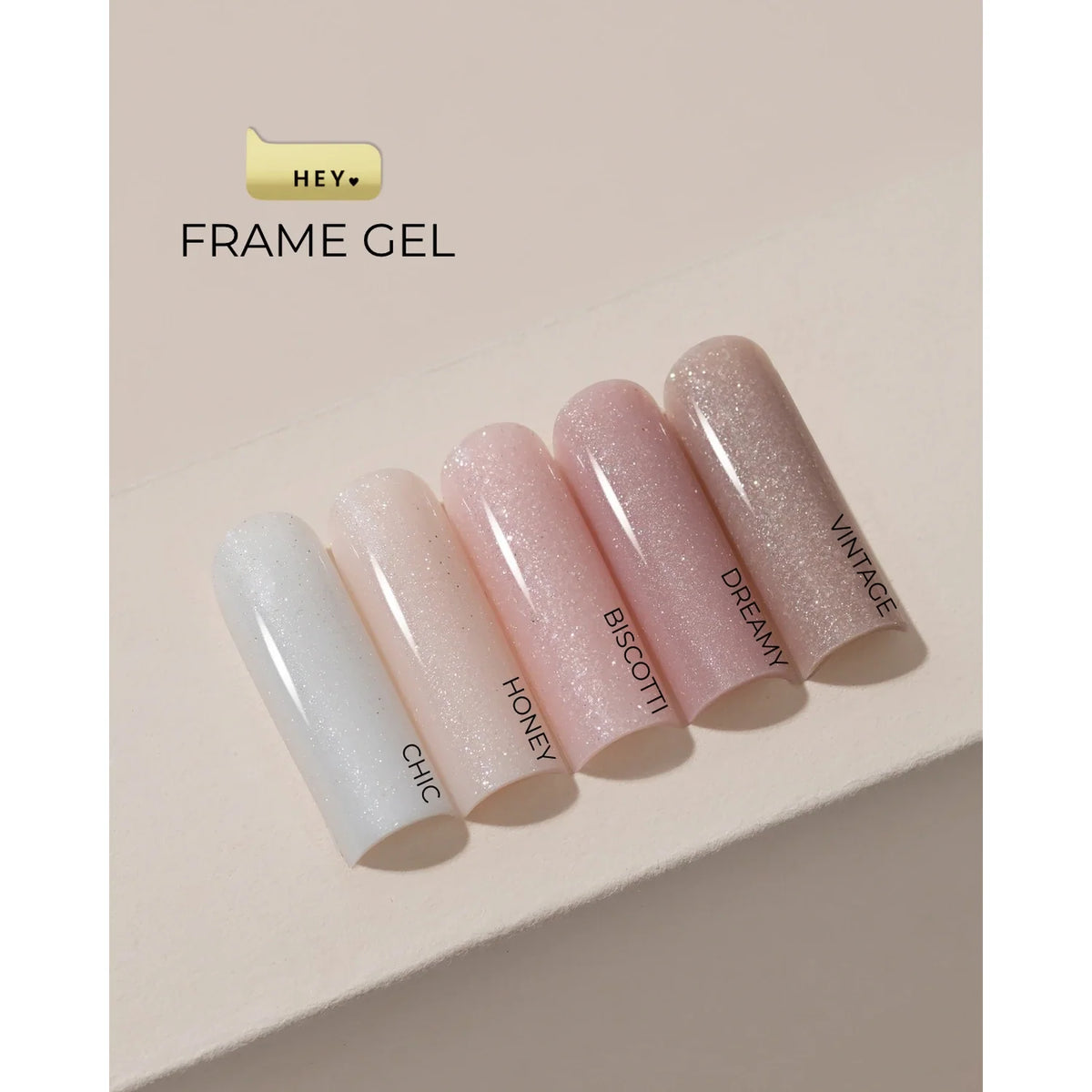 HEYLOVE Frame stavební gel s třpytkami – kolekční fotka