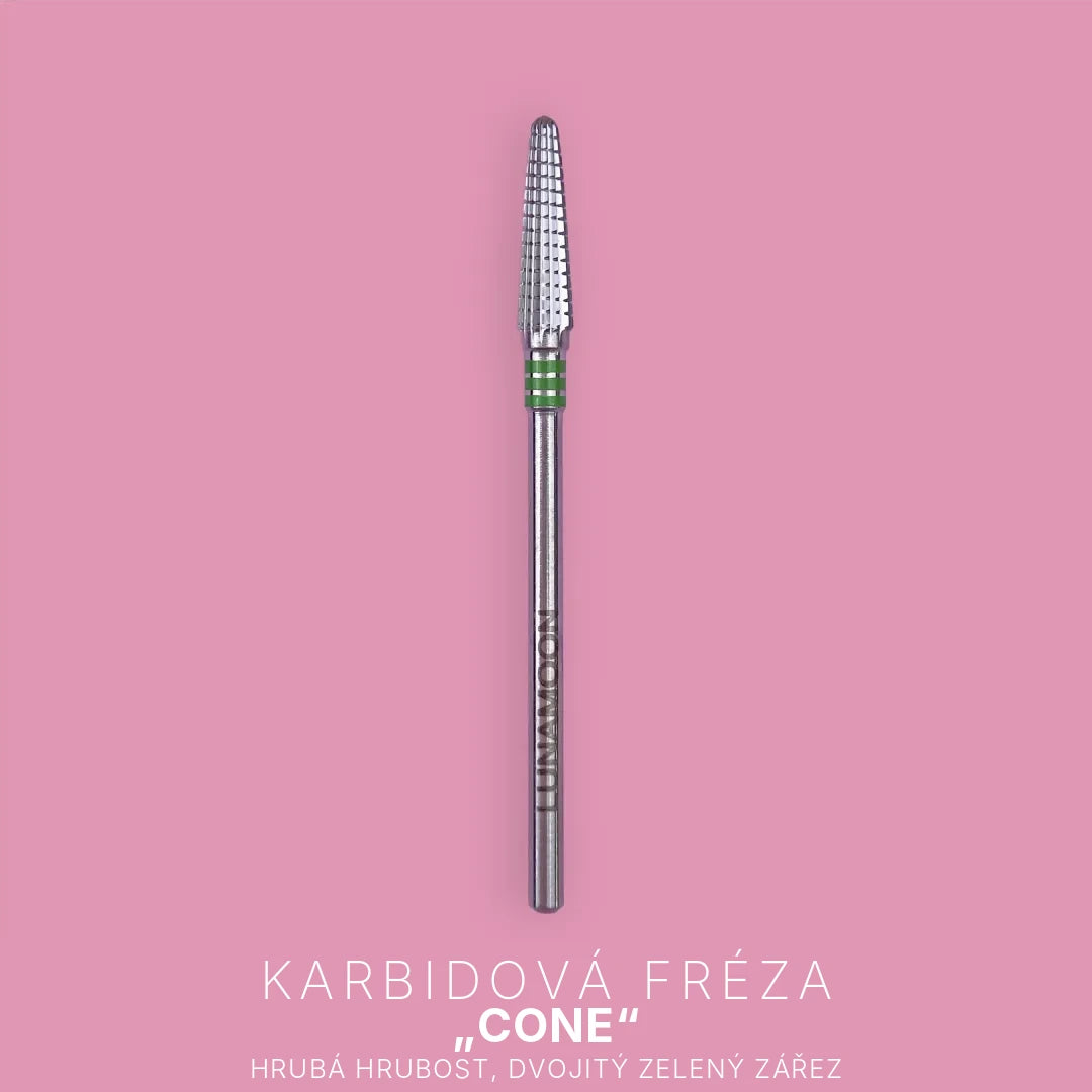 LUNA Karbidová fréza Cone, zelená, 3,2 mm