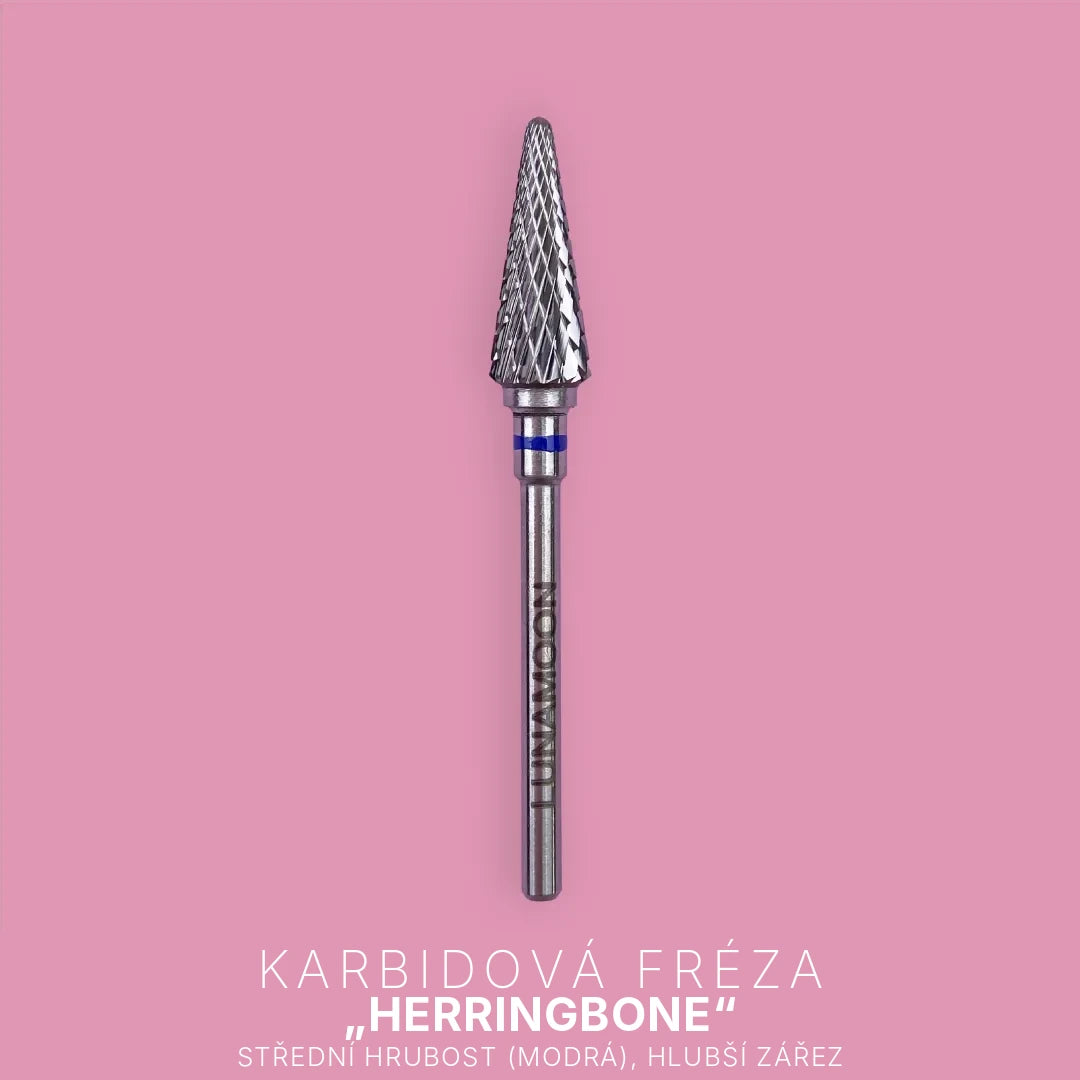 LUNA Karbidová fréza Herringbone, modrá, 4,2 mm