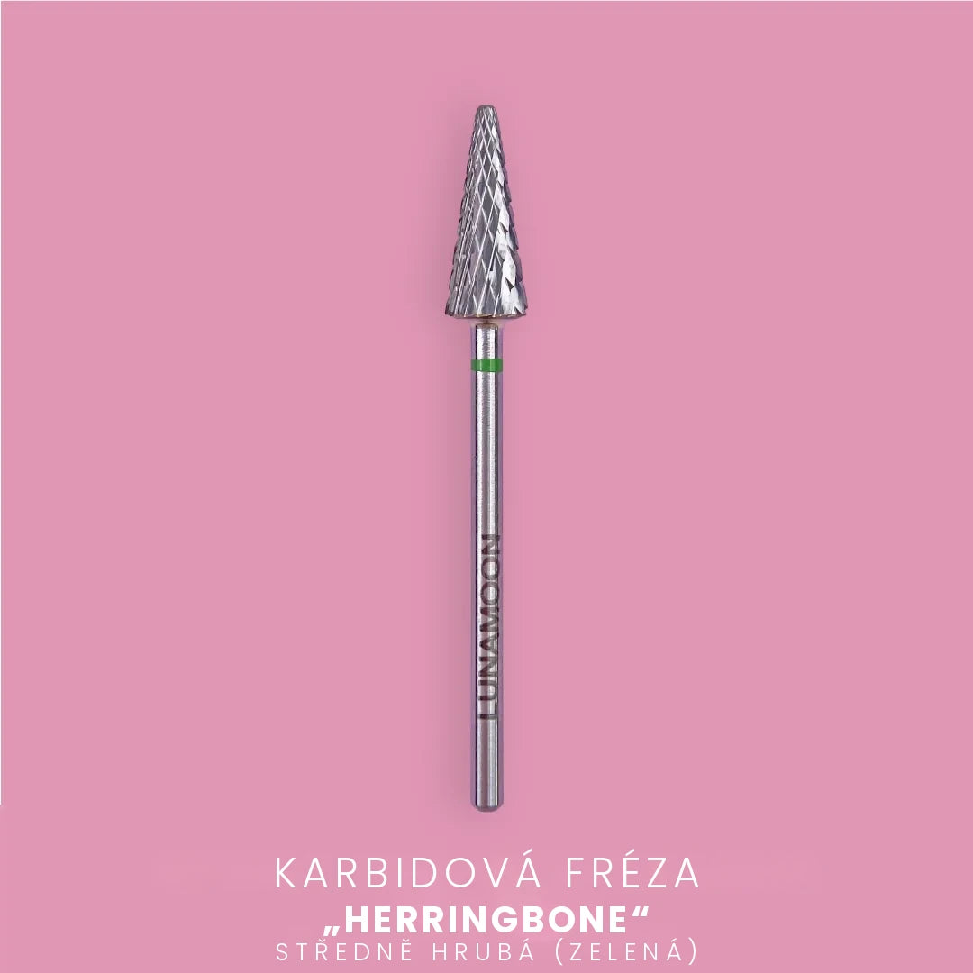 LUNA Karbidová fréza Herringbone, zelená, 4,5 mm