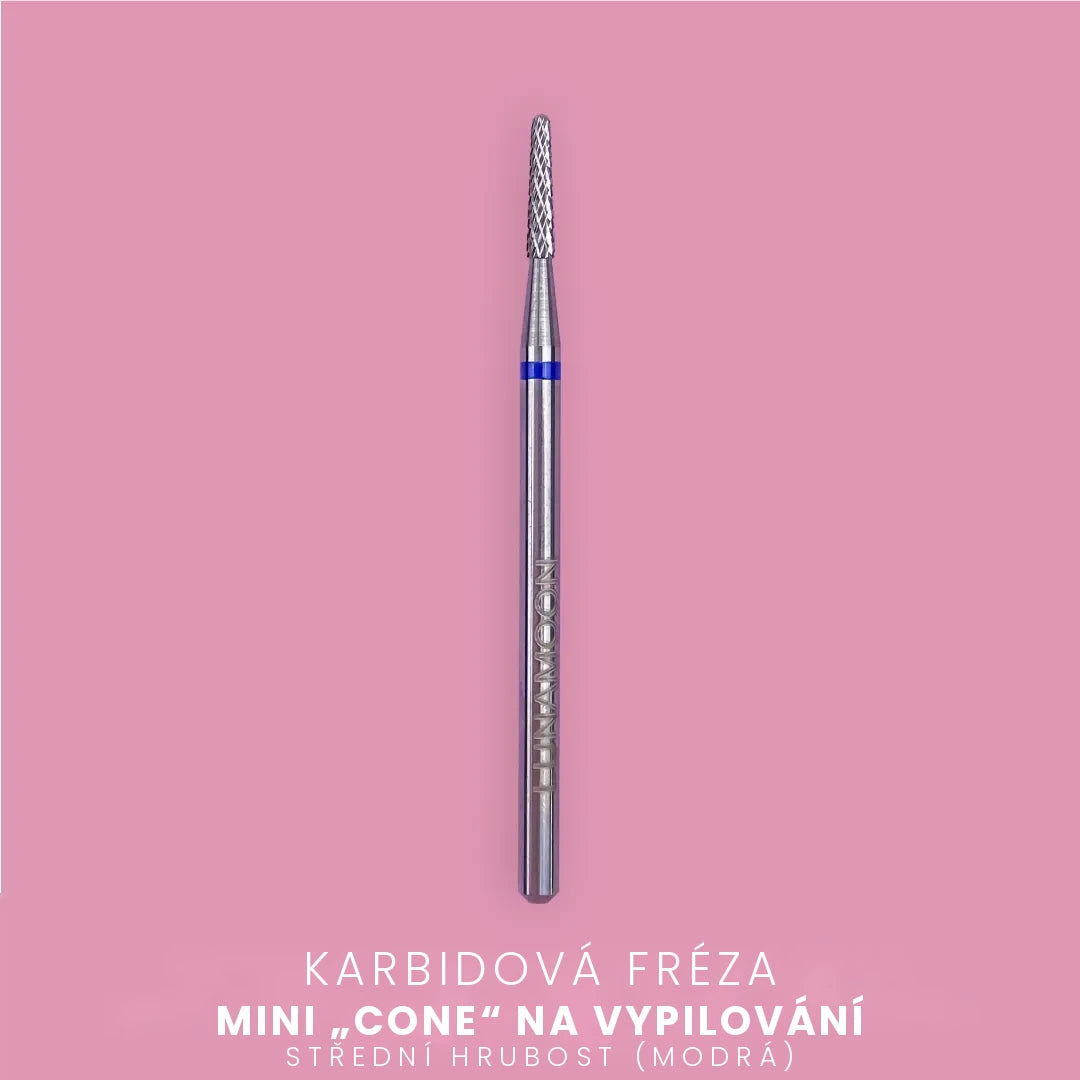 LUNA Karbidová fréza Mini Cone na vypilování, modrá, 1,3 mm