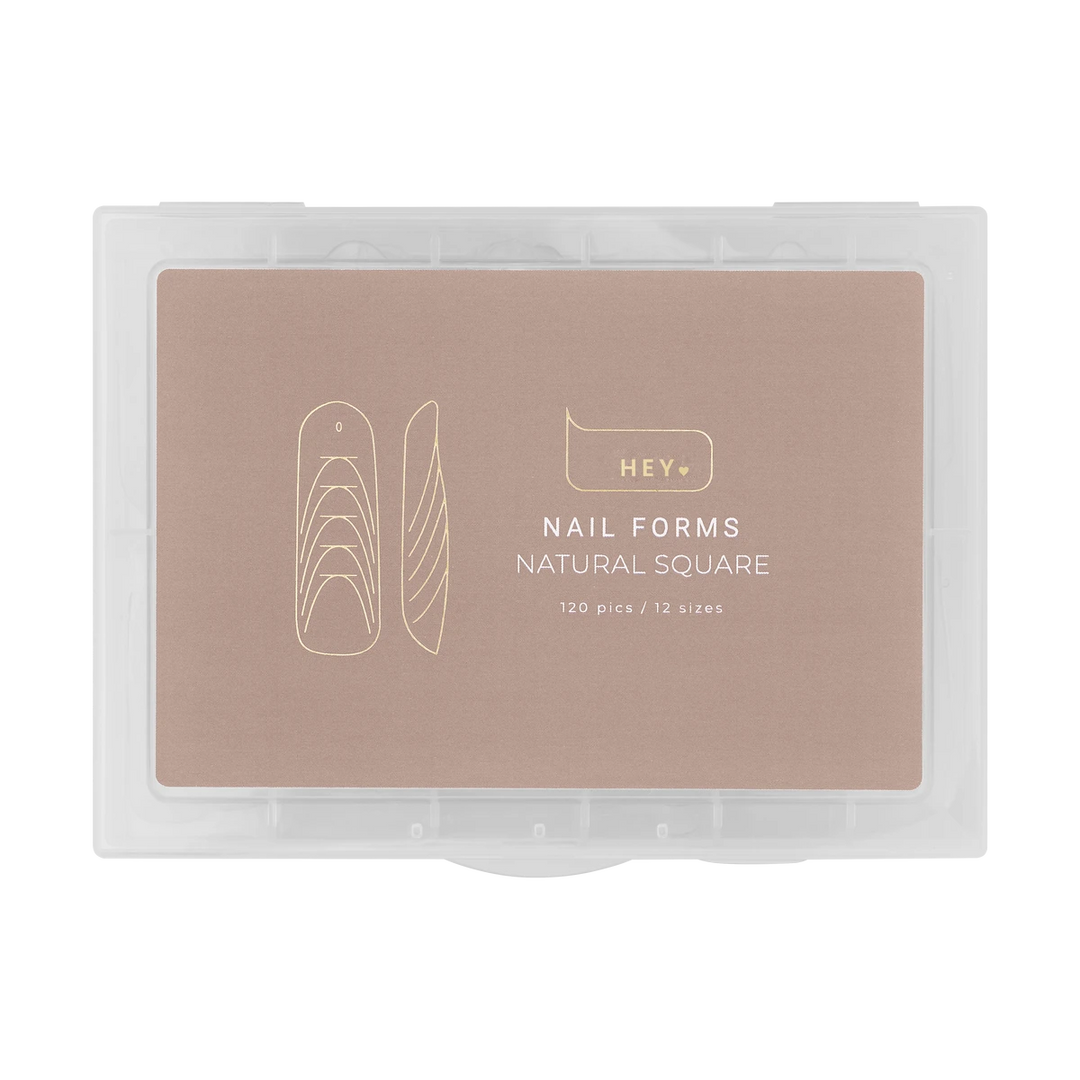 HEYLOVE Šablony na nehty Top Nail Forms Natural Square 120 ks