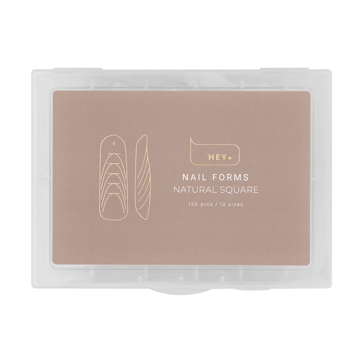 HEYLOVE Šablony na nehty Top Nail Forms Natural Square 120 ks