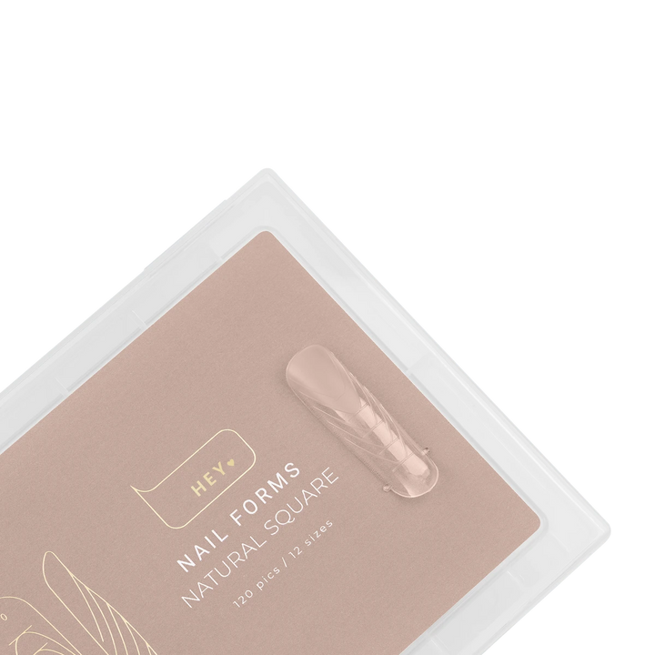 HEYLOVE Šablony na nehty Top Nail Forms Natural Square 120 ks – fotka 3