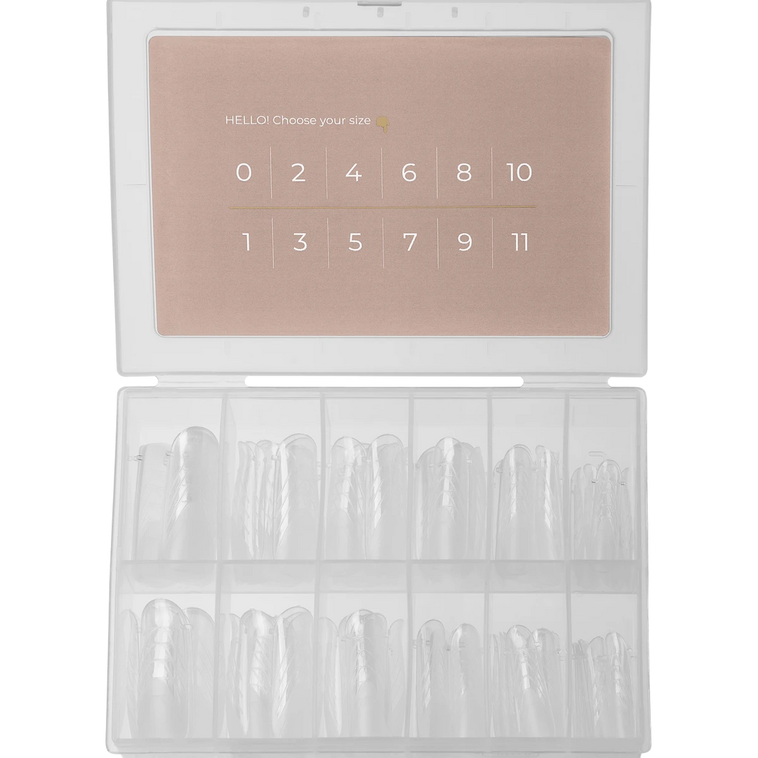 HEYLOVE Šablony na nehty Top Nail Forms Natural Square 120 ks – fotka 2