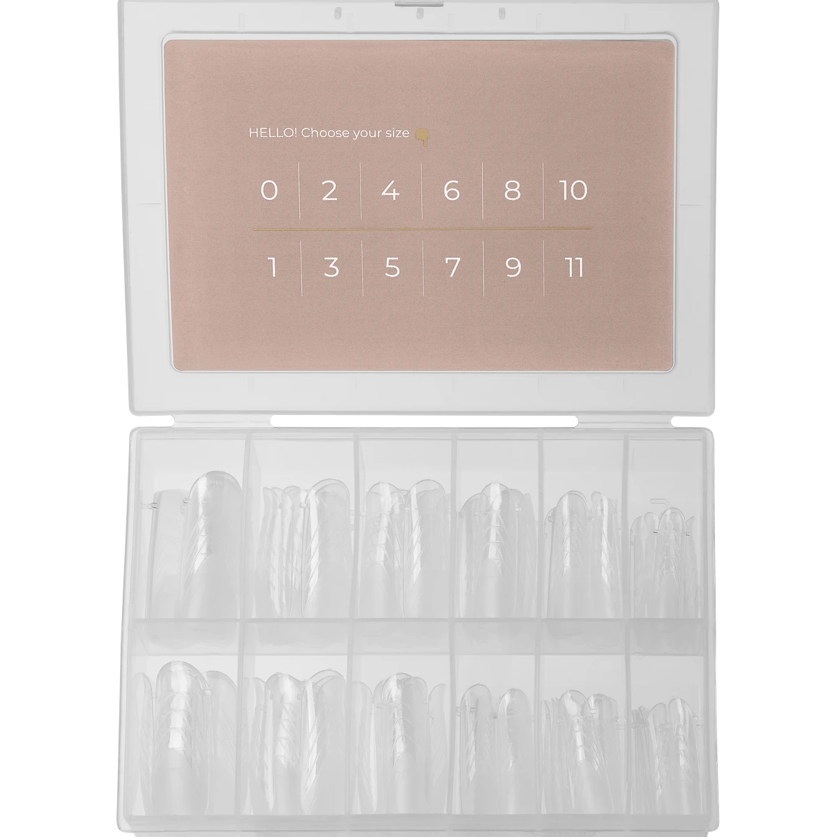 HEYLOVE Šablony na nehty Top Nail Forms Natural Square 120 ks – fotka 2