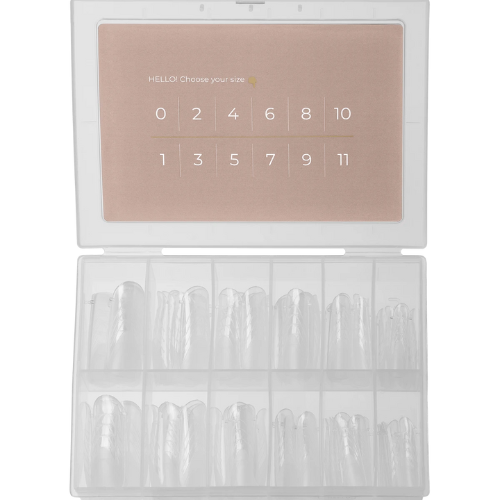 HEYLOVE Šablony na nehty Top Nail Forms Natural Square 120 ks – fotka 2