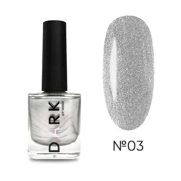 DARK Lak na razítkování №03 SILVER, 10 ml, stříbrný