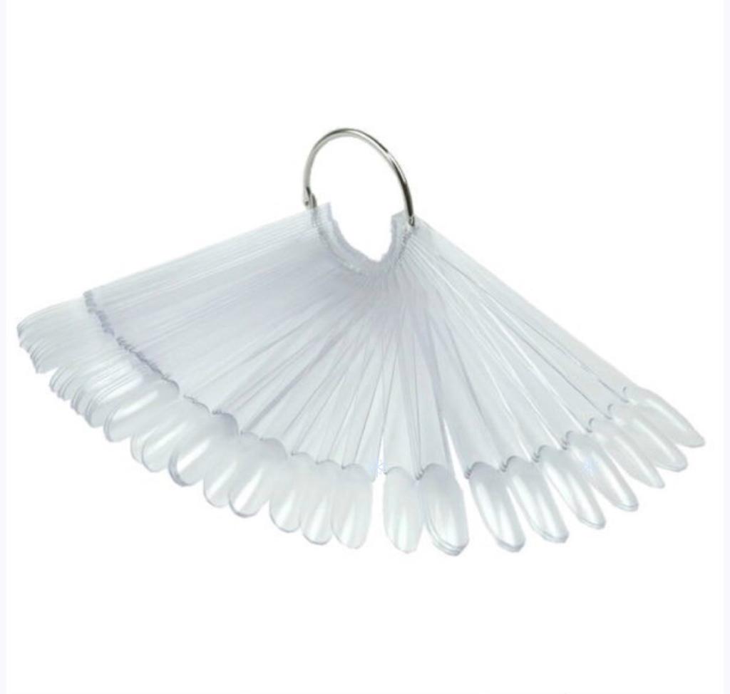 Oválné tipy pro vzorky na kroužku, transparentní, 50 ks