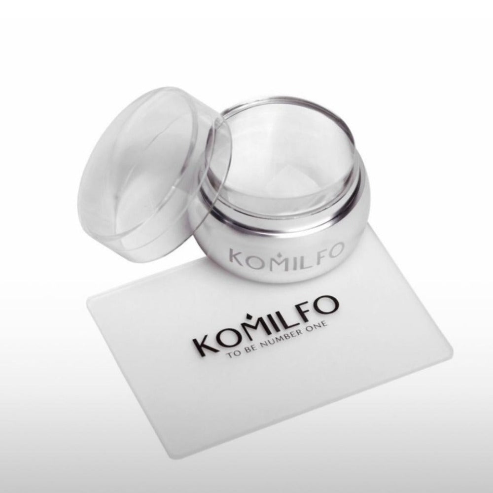 Komilfo razítko a stěrka (transparentní)