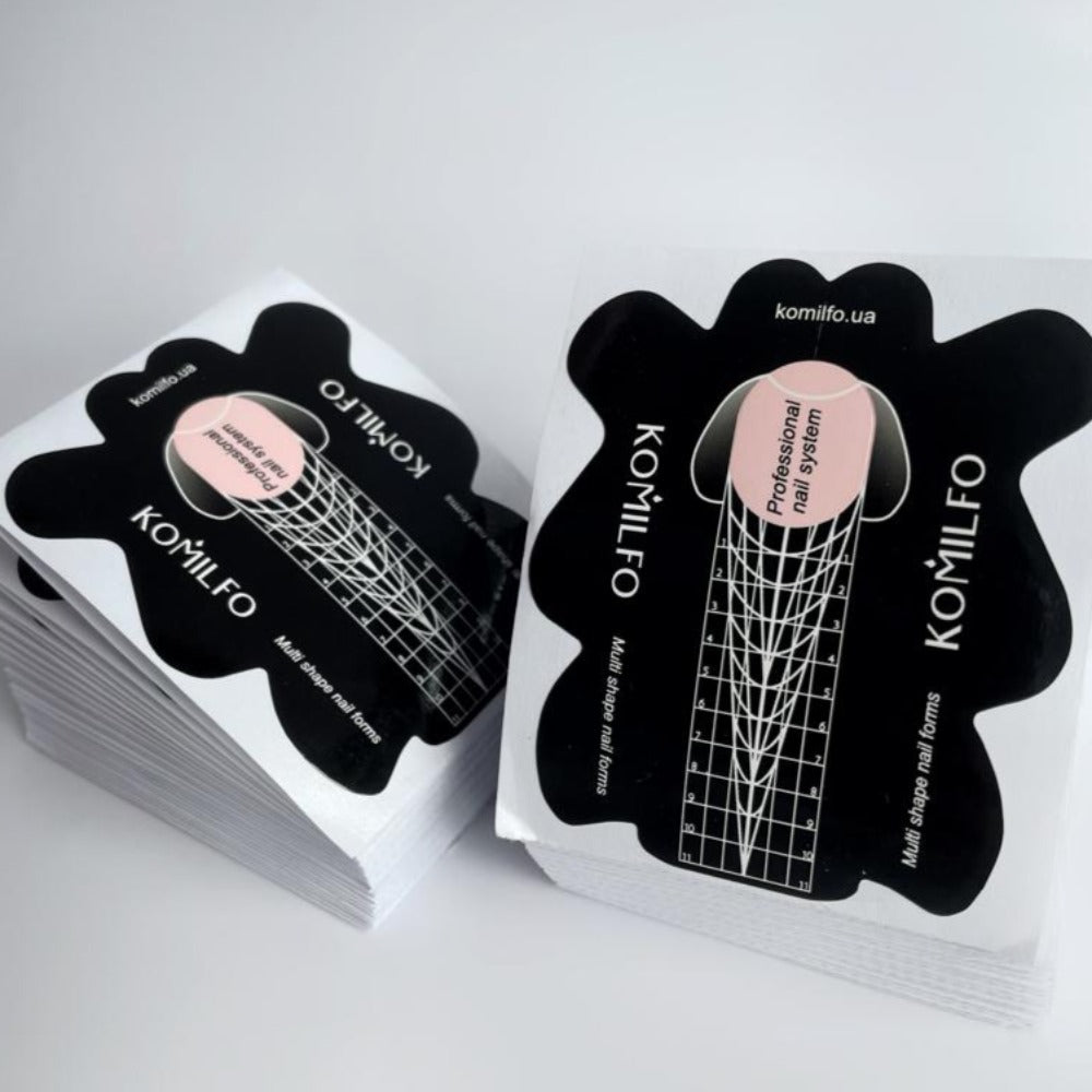 Komilfo šablony na nehty Multi Shape, 100 ks