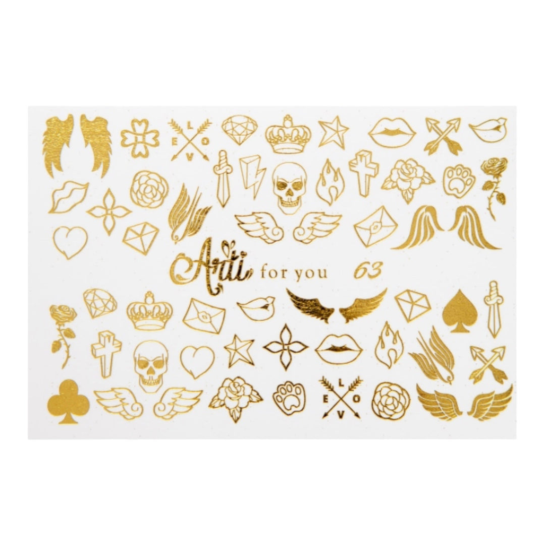 Samolepky na nehty – Arti For You Gold - 63