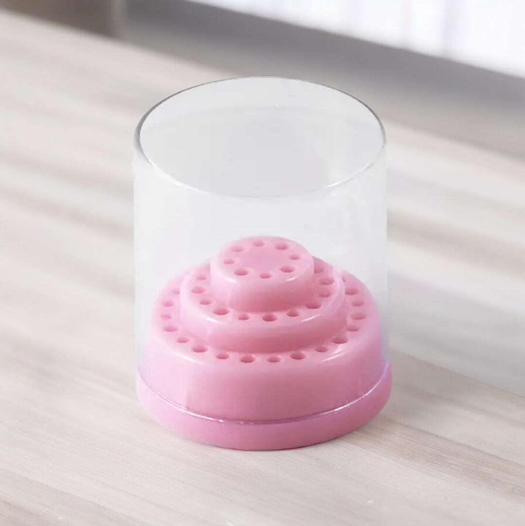 Stojánek na nástavce s krytem (růžový, 48 otvorů)