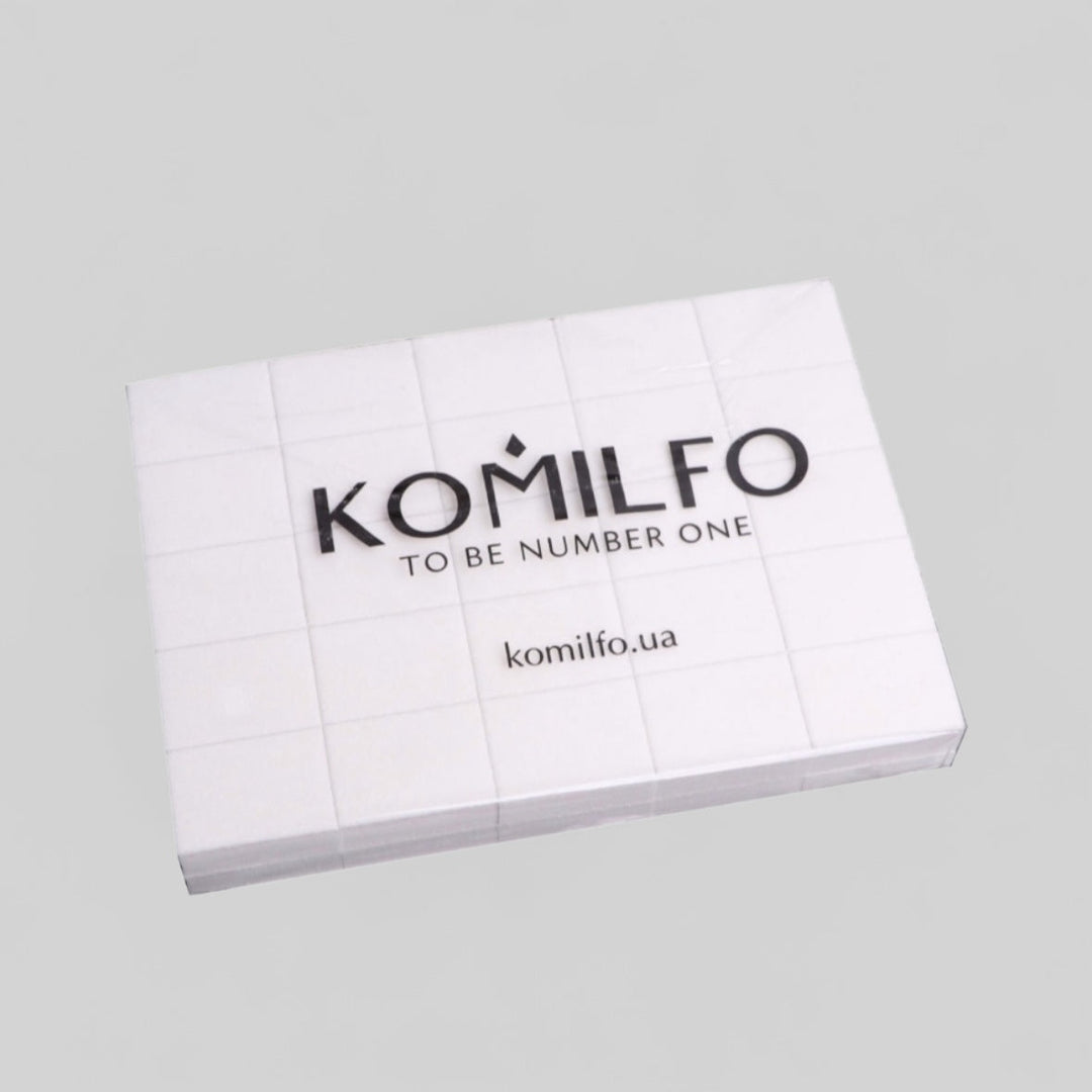Sada brusných bloků 32 × 25 × 12 mm, bílá 120/120 pro Komilfo (50 ks v balení)