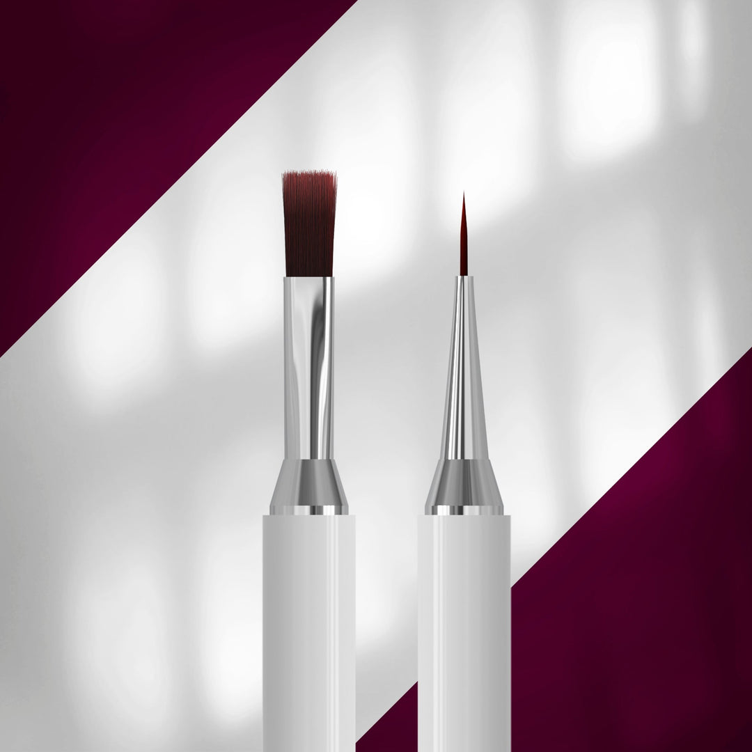 STALEKS PRO Oboustranný štětec EXCLUSIVE, gel 10 mm / liner 10 mm