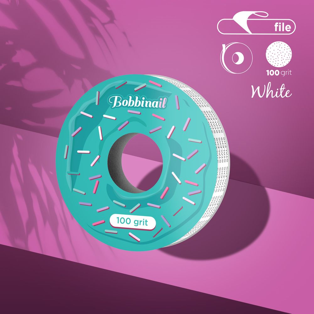 Jednorázová bílá brusná páska Staleks EXPERT, 100 grit, pro plastové pouzdro ATS-100w