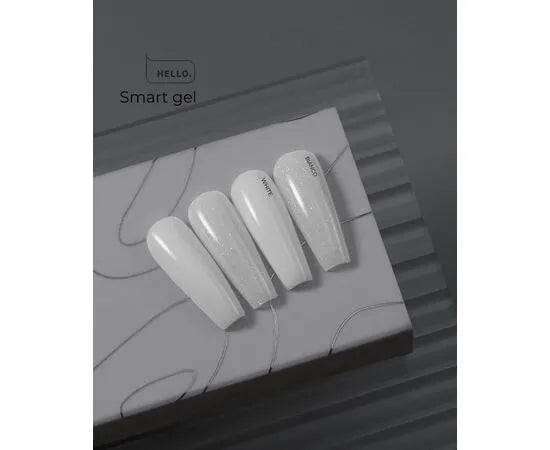 HEYLOVE Smart stavební gel „Bianco“ (se třpytem), 15 ml