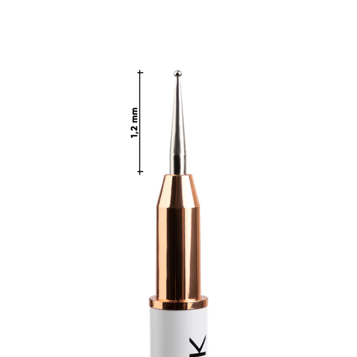 DARK Oboustranný štětec (liner 13 mm + zdobicí kulička 1,2 mm) – fotka 4