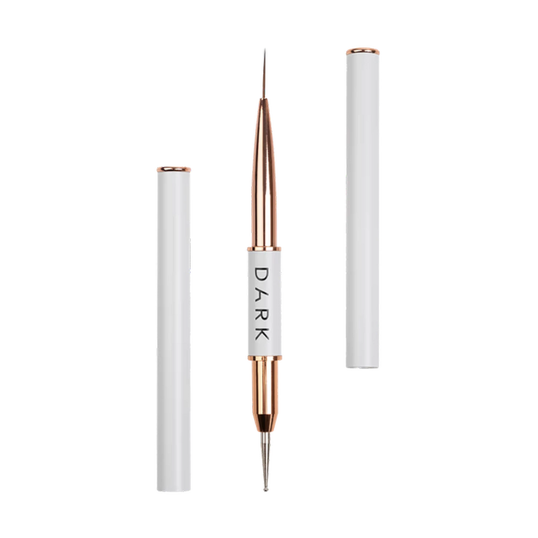 DARK Oboustranný štětec (liner 13 mm + zdobicí kulička 1,2 mm)