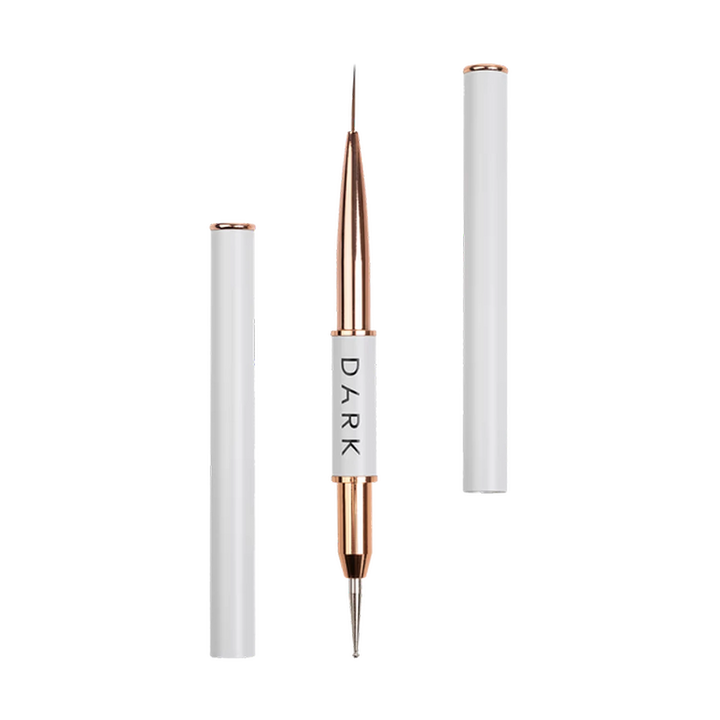 DARK Oboustranný štětec (liner 13 mm + zdobicí kulička 1,2 mm)