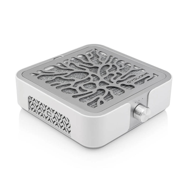 BUCOS Odsávačka prachu CYCLONE X3 SILVER s aktivním uhlím a HEPA filtrem 72W pro manikúru a pedikúru