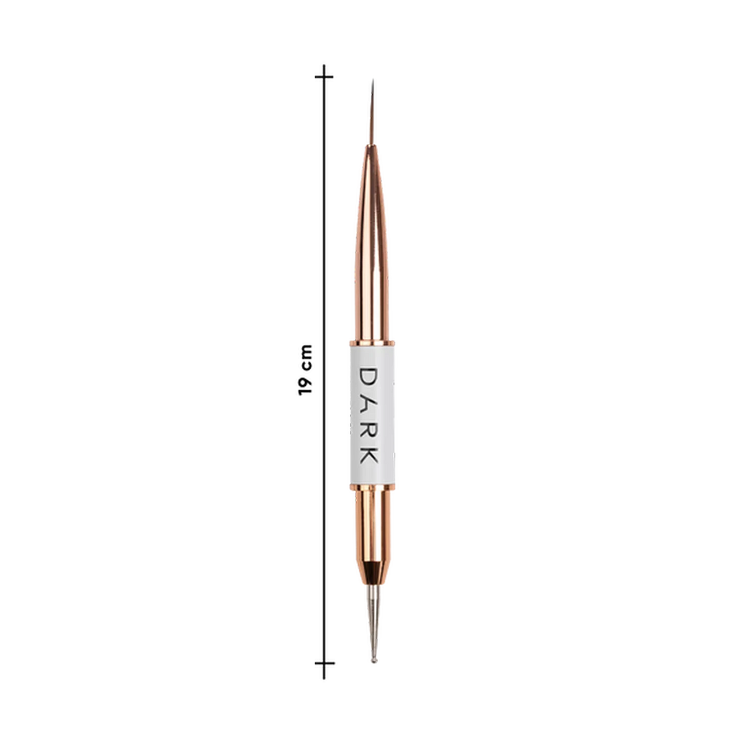 DARK Oboustranný štětec (liner 13 mm + zdobicí kulička 1,2 mm) – fotka 2