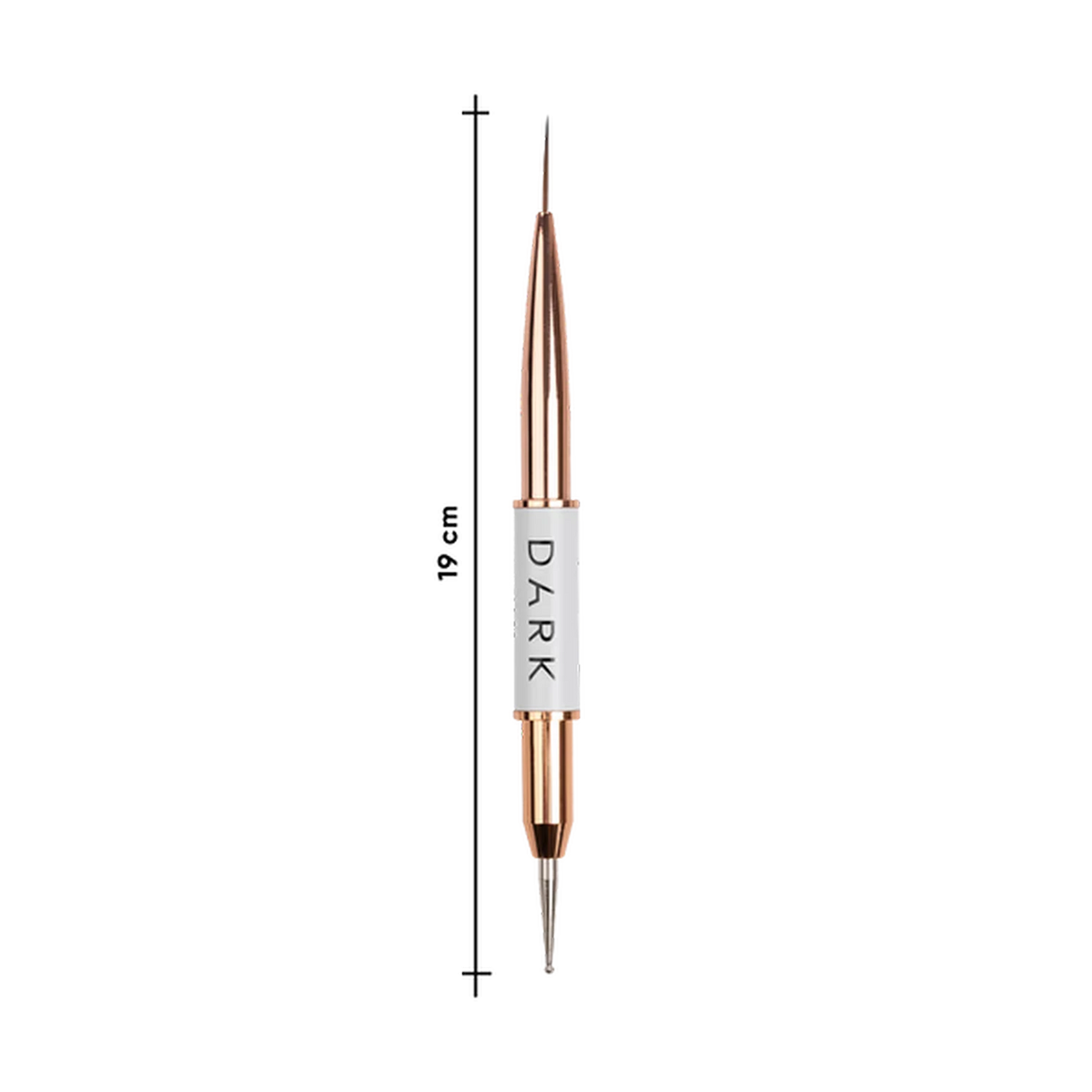 DARK Oboustranný štětec (liner 13 mm + zdobicí kulička 1,2 mm) – fotka 2