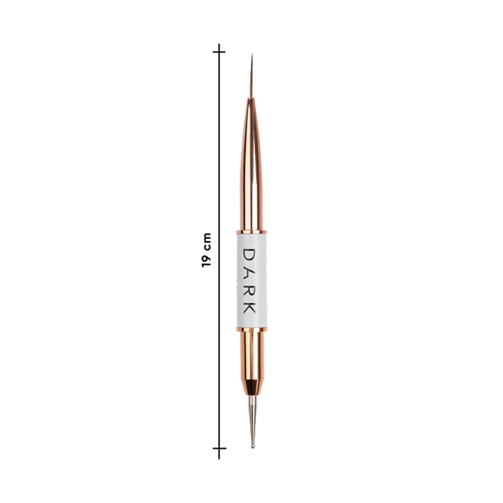 DARK Oboustranný štětec (liner 13 mm + zdobicí kulička 1,2 mm) – fotka 2