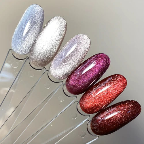 Dark Gel lak Cat Eye 06, 10 ml, červený