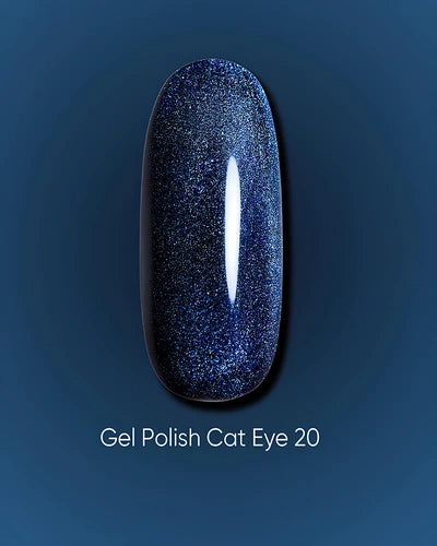 Dark Gel lak Cat Eye 20, 6 ml, tyrkysově modrý