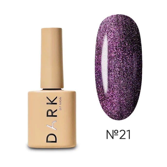 Dark Gel lak Cat Eye 21, 6 ml, růžovo fialový
