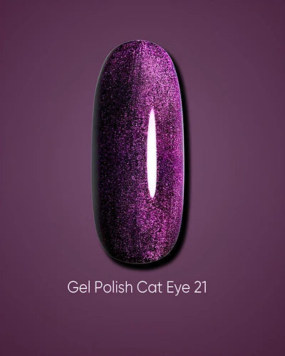 Dark Гель-лак Cat Eye 21, 6 мл, рожево-фіолетовий