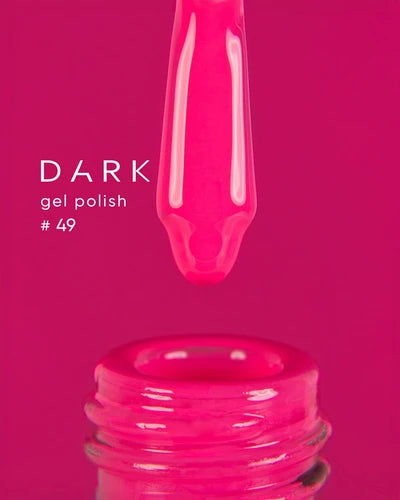 DARK Gel lak 49, 6 ml, červený
