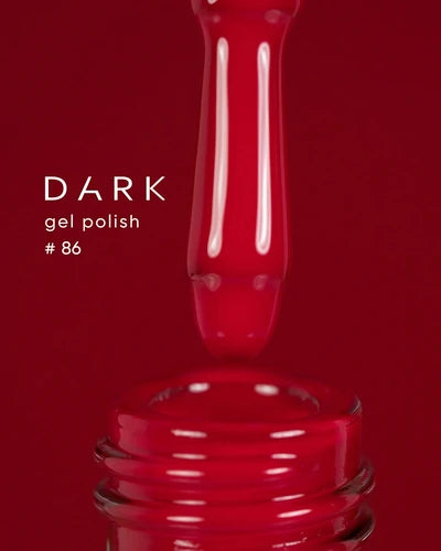 DARK Gel lak 86, 10 ml, červený