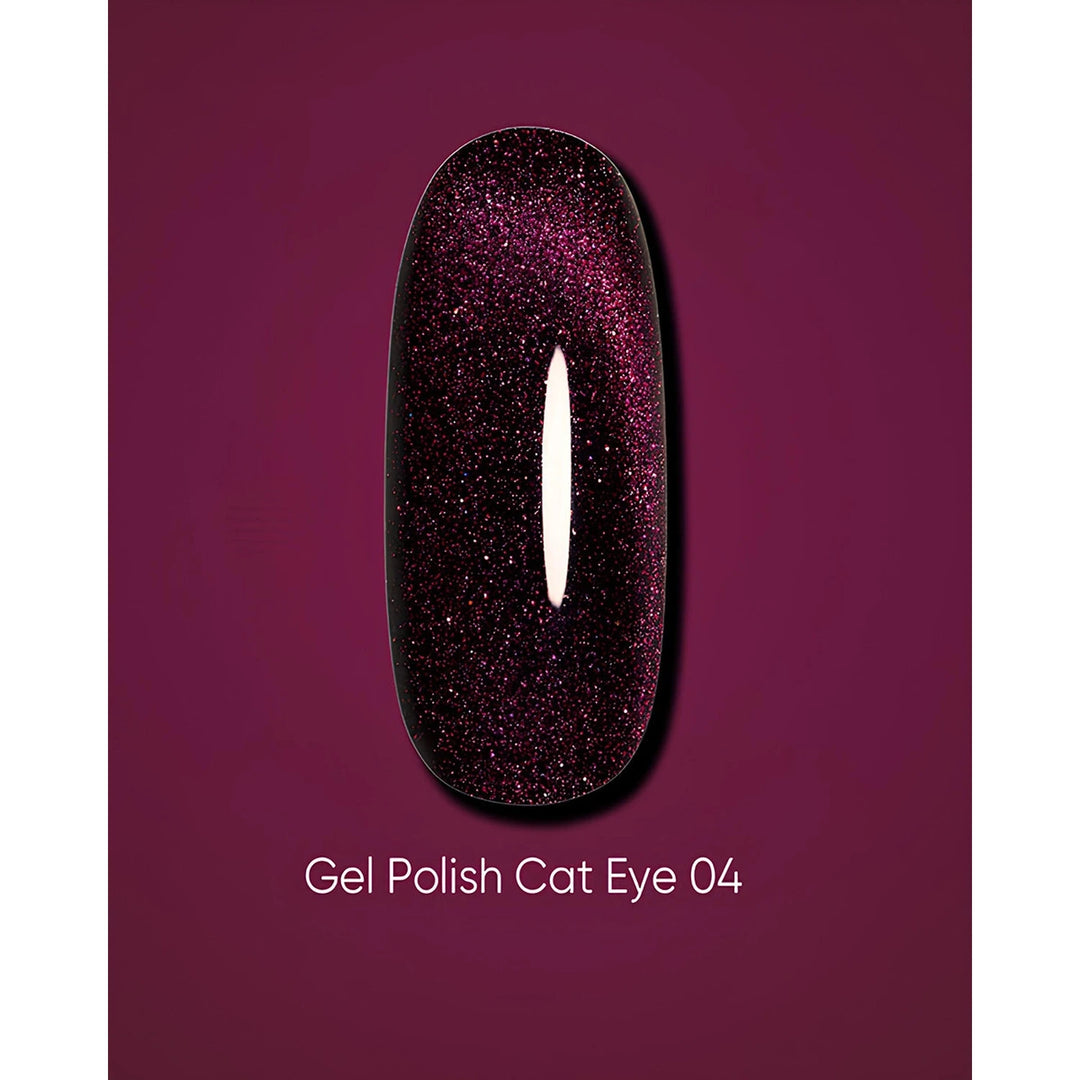 Dark Gel lak Cat Eye 04, 10 ml, bordový